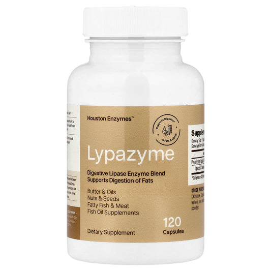 Houston Enzymes Lypazyme Lipase Enzyme Blend, 120 Capsules