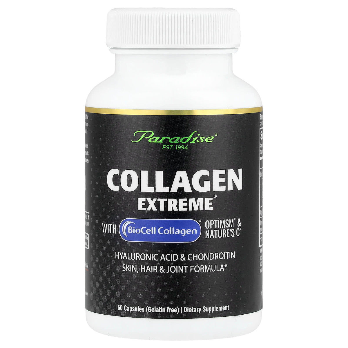 Paradise Herbs Collagen Extreme with BioCell Collagen, 60 Capsules