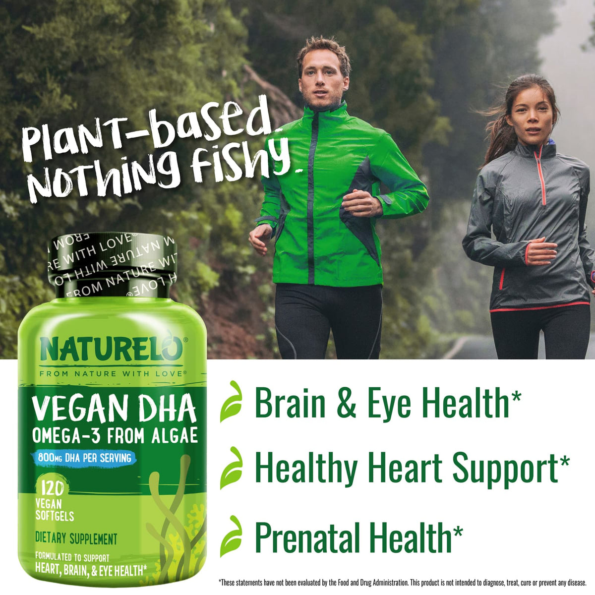NATURELO Vegan DHA Omega-3 from Algae, 120 Vegan Softgels - view 3