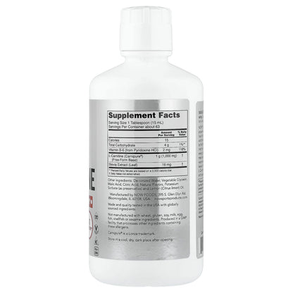 NOW Foods Sports Liquid L-Carnitine, Citrus, 946 ml (32 fl oz) - view 2