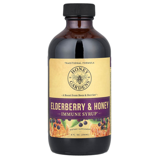 Honey Gardens Immune Syrup, Elderberry & Honey, 236 ml (8 fl oz)