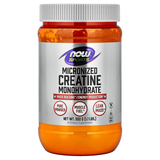 NOW Foods Sports Micronized Creatine Monohydrate, 500 g (1.1 lb)