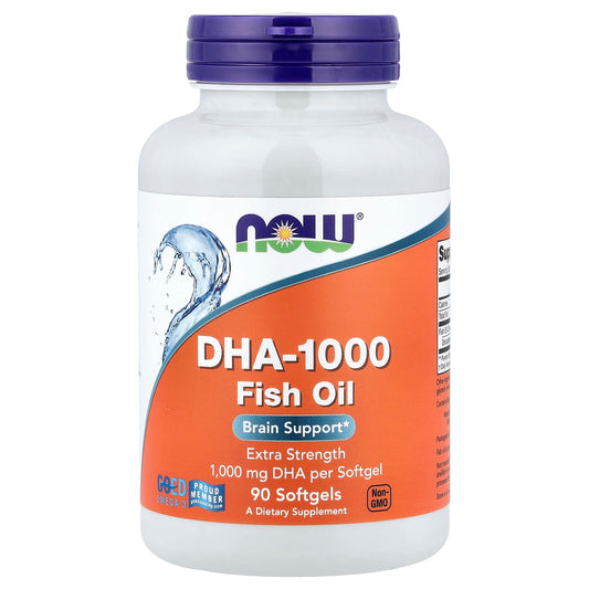 NOW Foods DHA-1000 Fish Oil, 90 Softgels