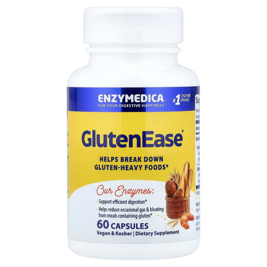 Enzymedica GlutenEase Digestive Enzyme Capsules, 60 Capsules