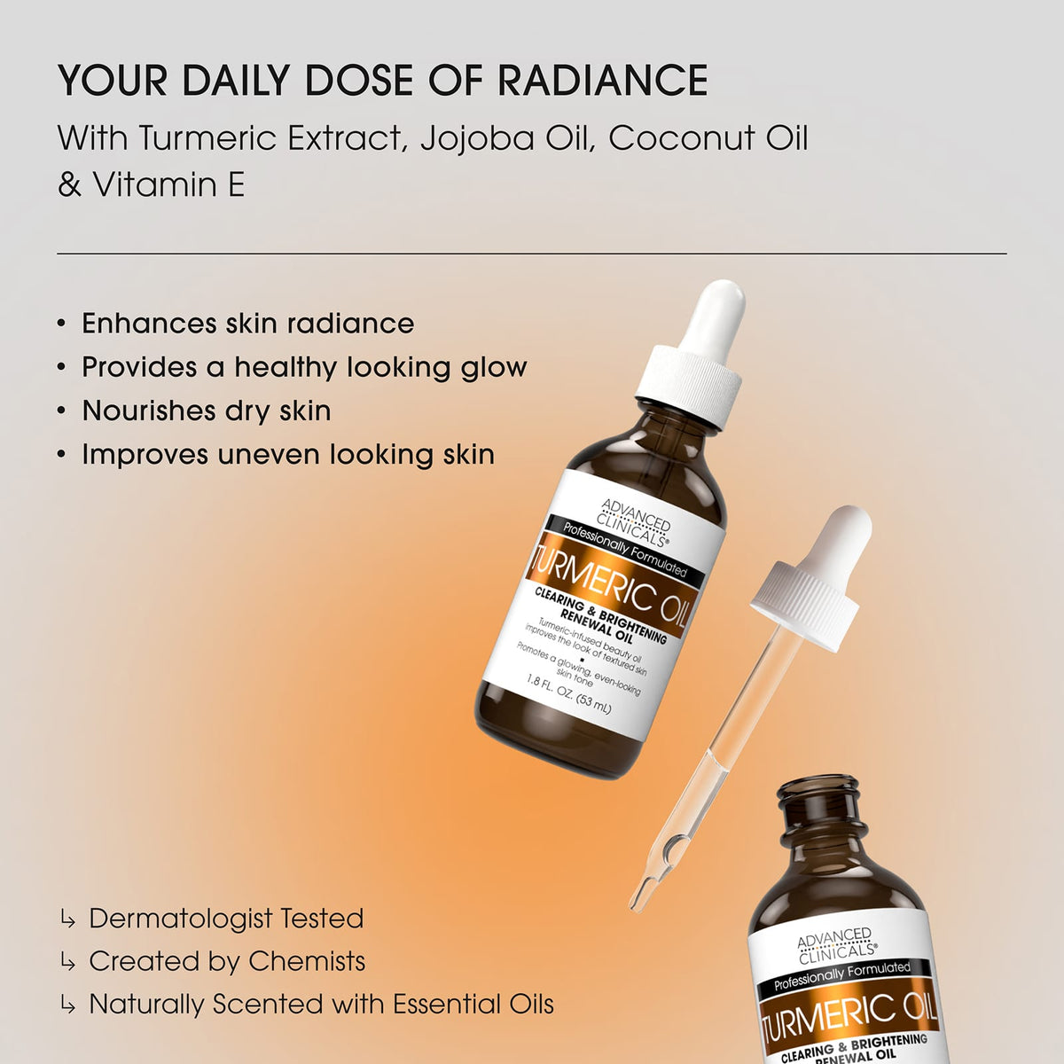 Advanced Clinicals Turmeric Oil, 1.8 fl oz (53 ml) - view 4