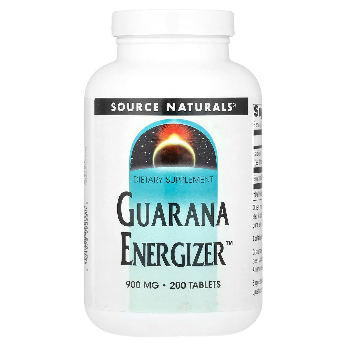 Source Naturals Guarana Energizer 900 mg, 200 Tablets — product view