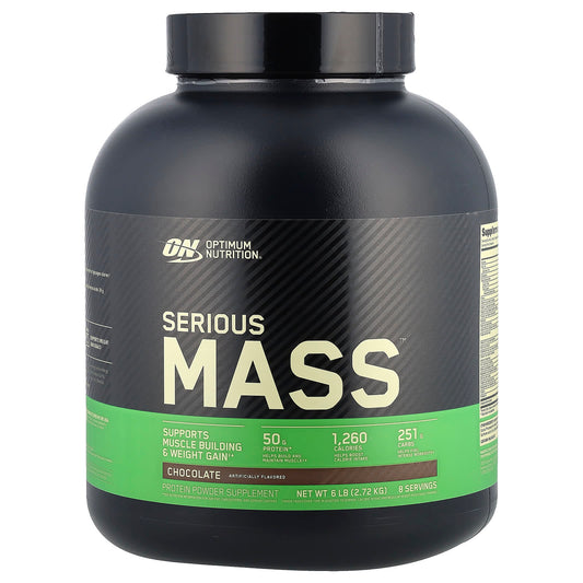 Optimum Nutrition Serious Mass Protein Powder Chocolate, 6 lb (2.72 kg)
