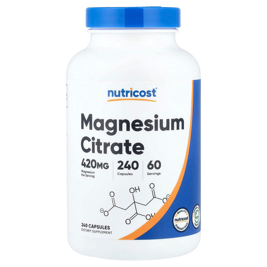 Nutricost Magnesium Citrate, 240 Capsules (105 mg per Capsule)