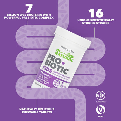 NaturesPlus GI Natural Probiotic Kids Mixed Berry 30 Chewables - view 4