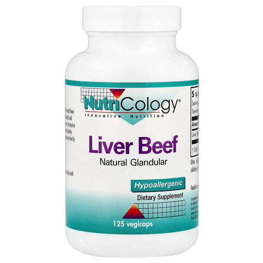 Nutricology Liver Beef Natural Glandular, 125 Vegicaps