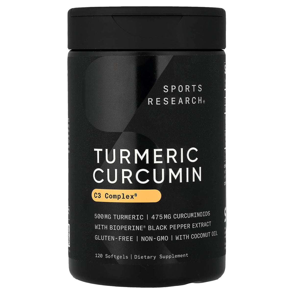 Sports Research Turmeric Curcumin, 120 Softgels — product view