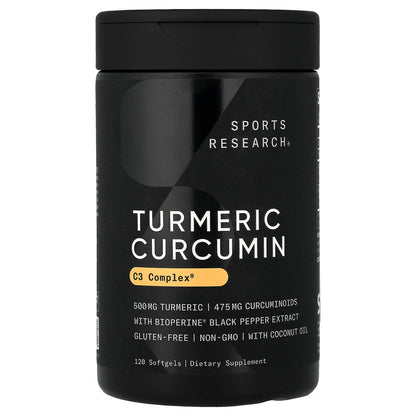 Sports Research Turmeric Curcumin, 120 Softgels