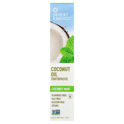 Desert Essence Coconut Oil Toothpaste, Coconut Mint, 176 g - view 2