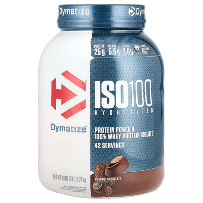 Dymatize ISO100 Hydrolyzed Whey Protein Isolate Gourmet Chocolate 3 lb (1.37 kg)