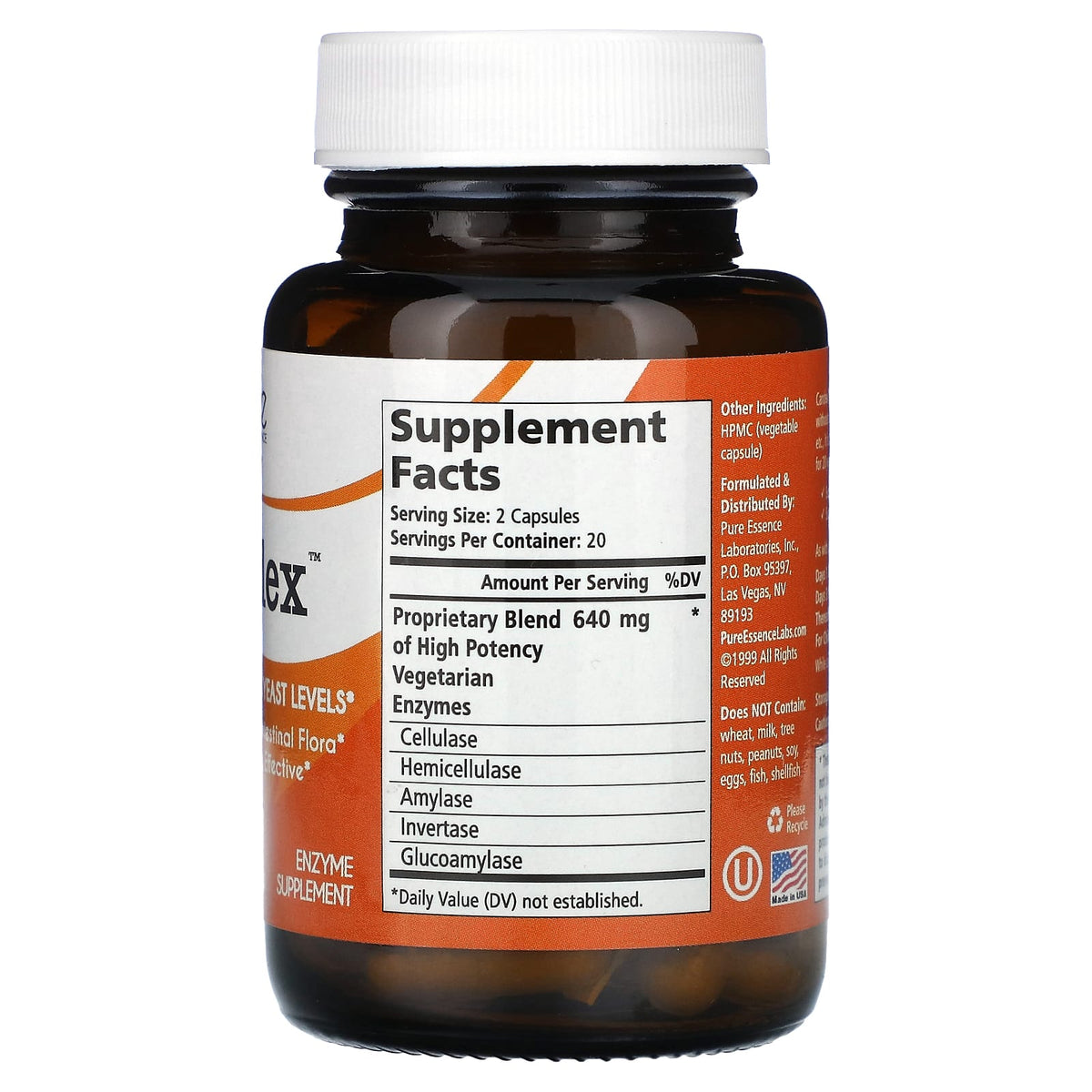 Pure Essence Candex, 40 Vegetable Capsules - view 2