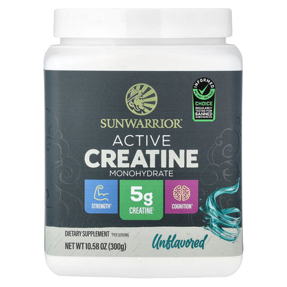 Sunwarrior Active Creatine Monohydrate Unflavoured, 300 g (10.58 oz)