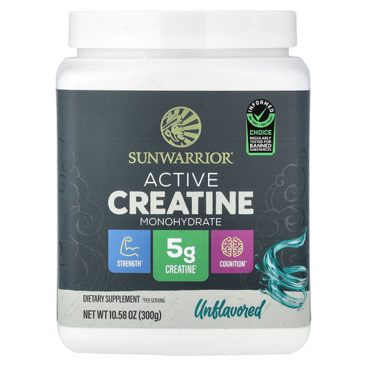 Sunwarrior Active Creatine Monohydrate Unflavoured, 300 g (10.58 oz)