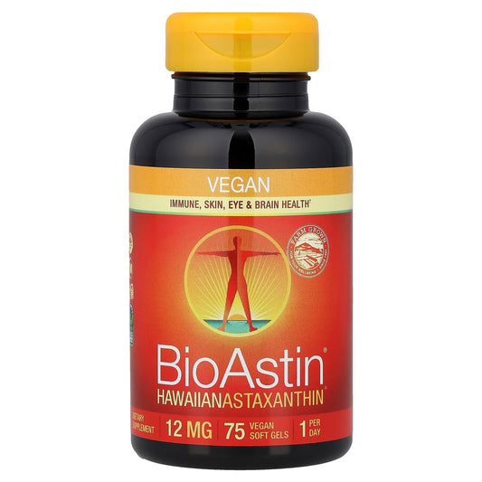 Nutrex Hawaii BioAstin Hawaiian Astaxanthin, 12 mg, 75 Vegan Soft Gels