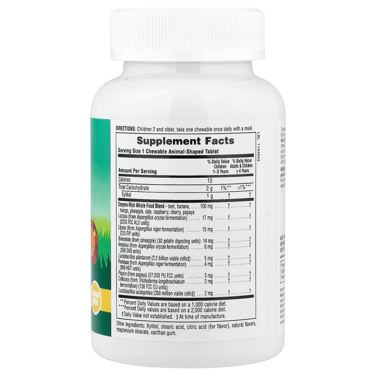 NaturesPlus Animal Parade Tummy Zyme, Tropical Fruit, 90 Animal-Shaped Tablets — alternate product view
