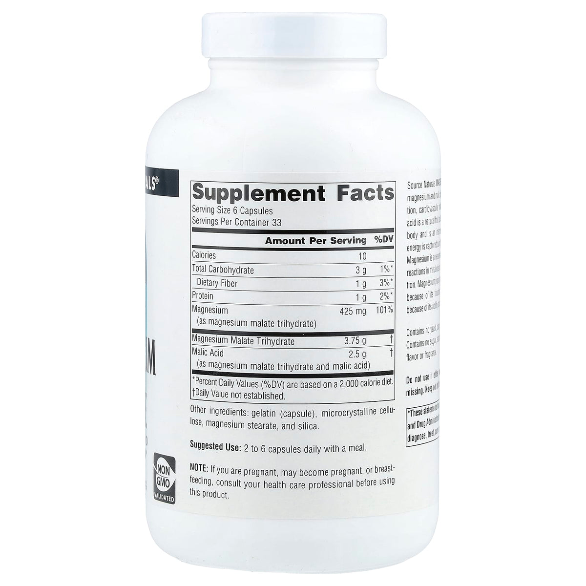Source Naturals Magnesium Malate, 200 Capsules — alternate product view