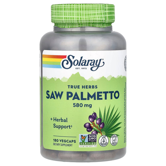Solaray True Herbs Saw Palmetto 580 mg, 180 VegCaps