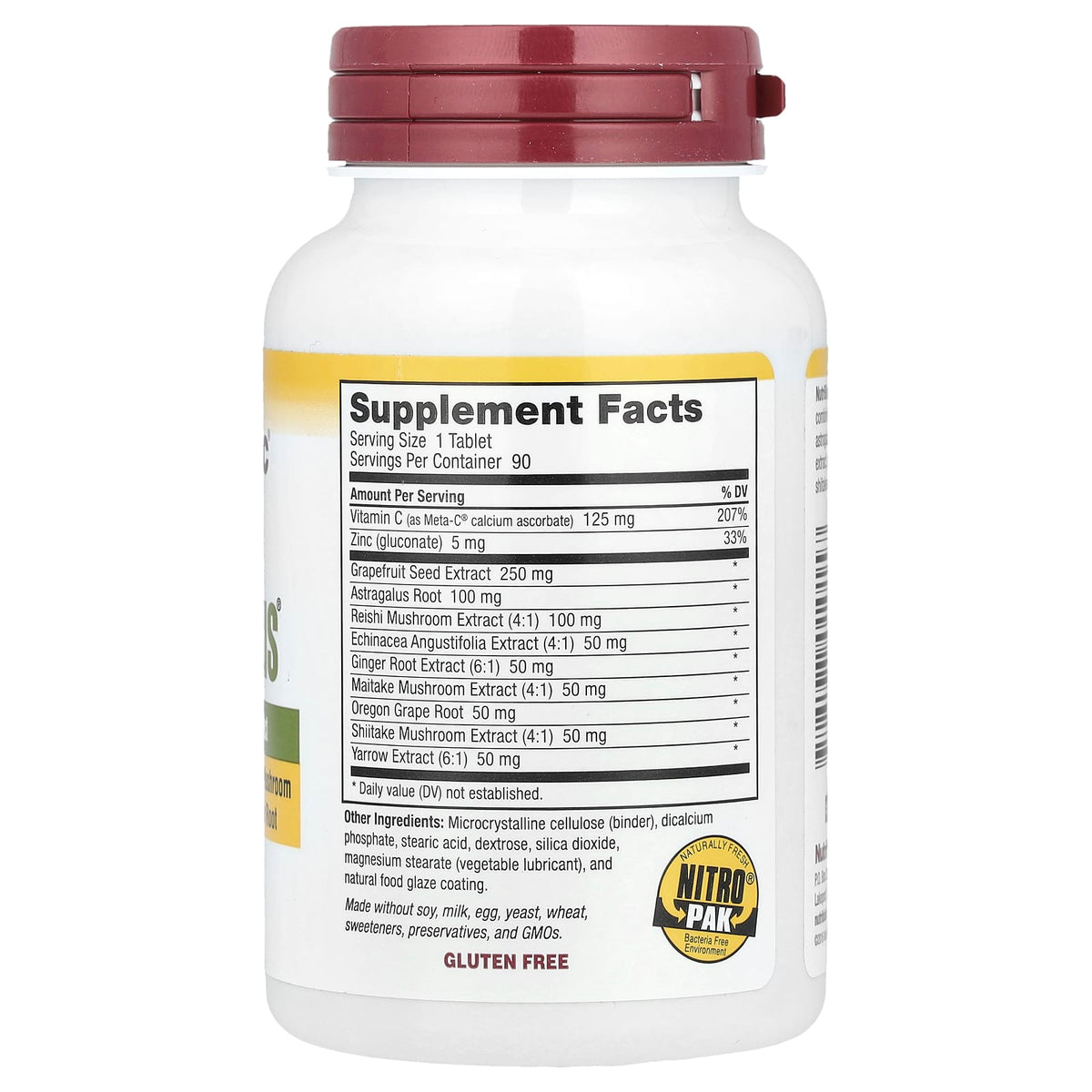 NutriBiotic DefensePlus Maximum Strength, 90 Vegan Tablets - view 2