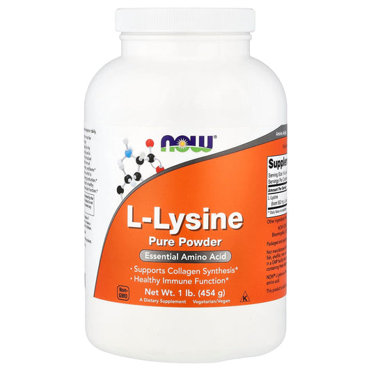 NOW Foods L-Lysine Pure Powder, 1 lb (454 g)