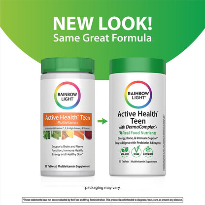 Rainbow Light Active Health Teen With DermaComplex+, 90 Tablets - view 3