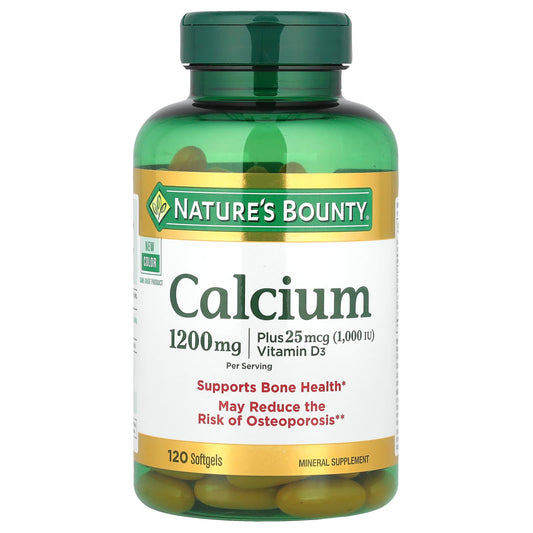 Nature's Bounty Calcium Plus Vitamin D3, 120 Softgels