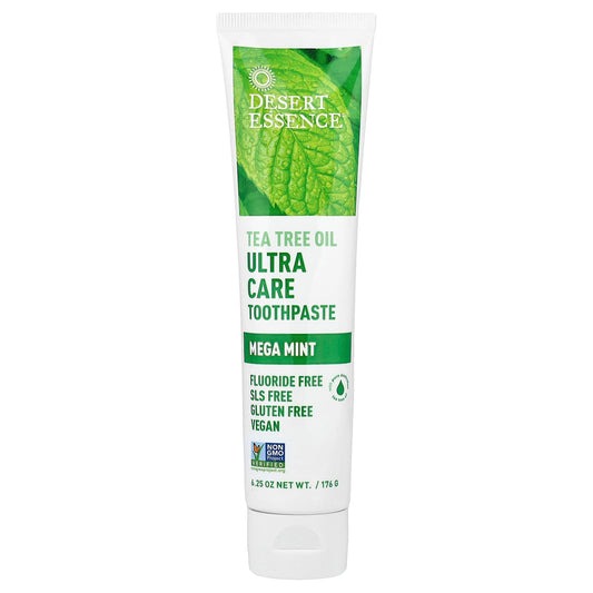 Desert Essence Tea Tree Oil Ultra Care Toothpaste, Mega Mint, 176 g