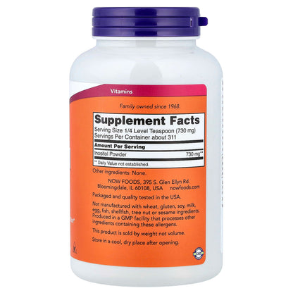 NOW Foods Inositol Powder, 227 g (8 oz) - view 2