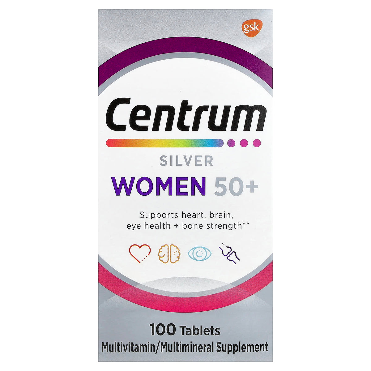 Centrum Silver Women 50+ Multivitamin 100 Tablets — product view