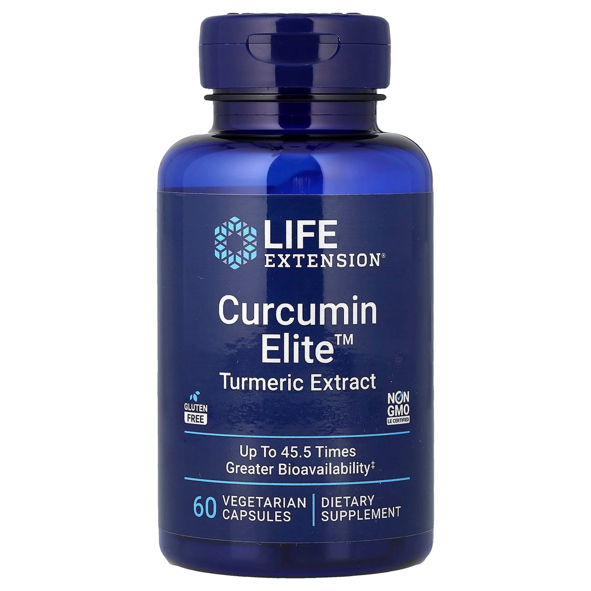 Life Extension Curcumin Elite Turmeric Extract, 60 Vegetarian Capsules — product view