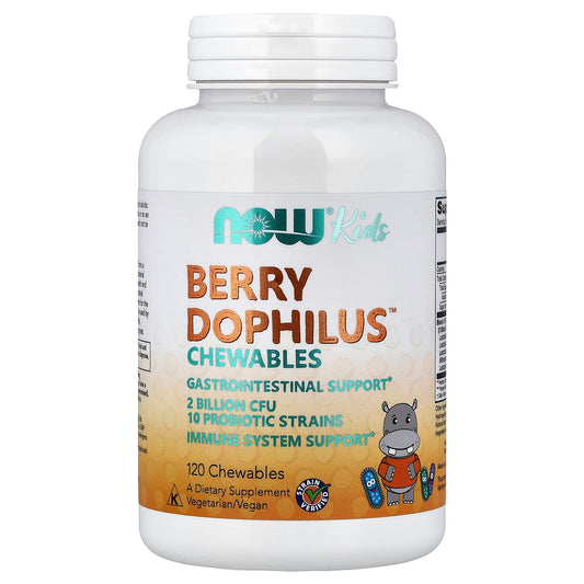NOW Foods Kids Berry Dophilus Chewables, 120 Chewables