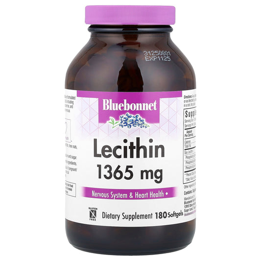Bluebonnet Nutrition Lecithin 1,365 mg, 180 Softgels