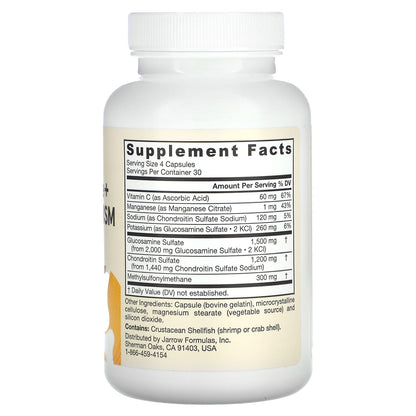 Jarrow Formulas Glucosamine + Chondroitin + MSM, 120 Capsules - view 2