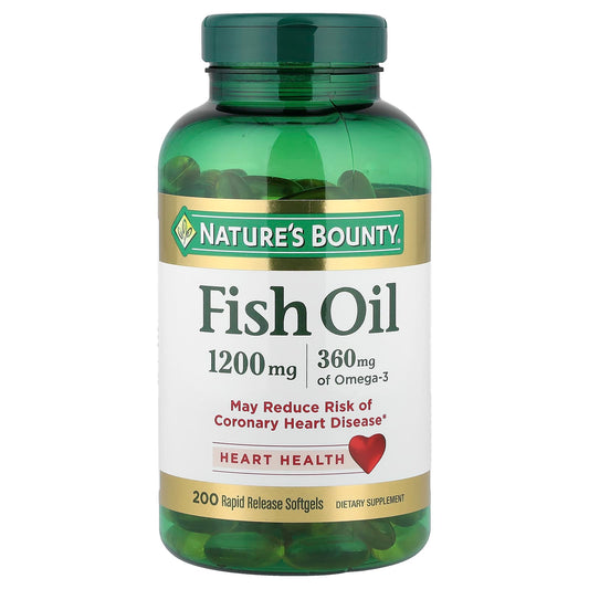 Nature's Bounty Fish Oil, 1,200 mg, 200 Rapid Release Softgels