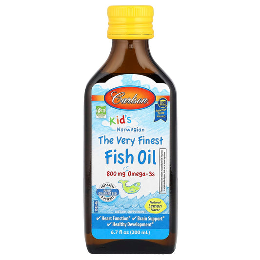 Carlson Kid's Norwegian Fish Oil Natural Lemon 800 mg 200 ml (6.7 fl oz)