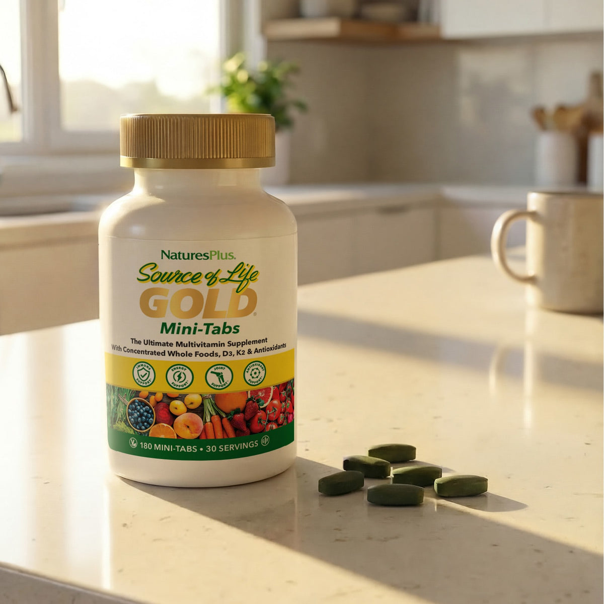NaturesPlus Source of Life Gold Multivitamin, 180 Mini-Tabs - view 6