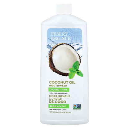 Desert Essence Coconut Oil Mouthwash, Coconut Mint, 473 ml (16 fl oz)