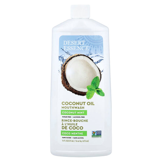 Desert Essence Coconut Oil Mouthwash, Coconut Mint, 473 ml (16 fl oz)