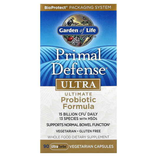Garden of Life Primal Defense Ultra Probiotic Formula, 90 Vegetarian Capsules
