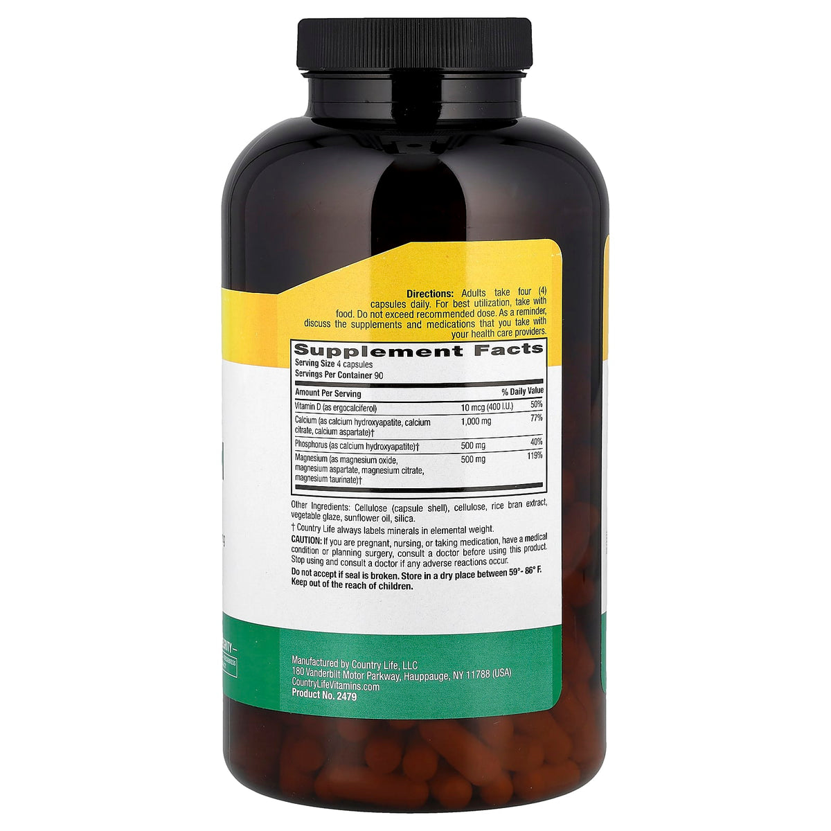 Country Life Target-Mins Calcium Magnesium Vitamin D Complex, 360 Vegan Capsules - view 2