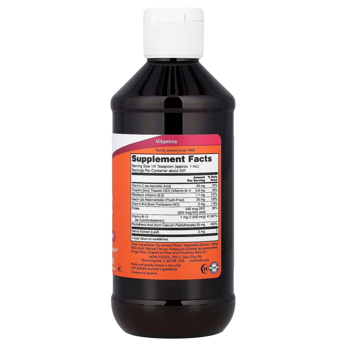 NOW Foods Liquid B-12, 237 ml (8 fl oz) - view 2