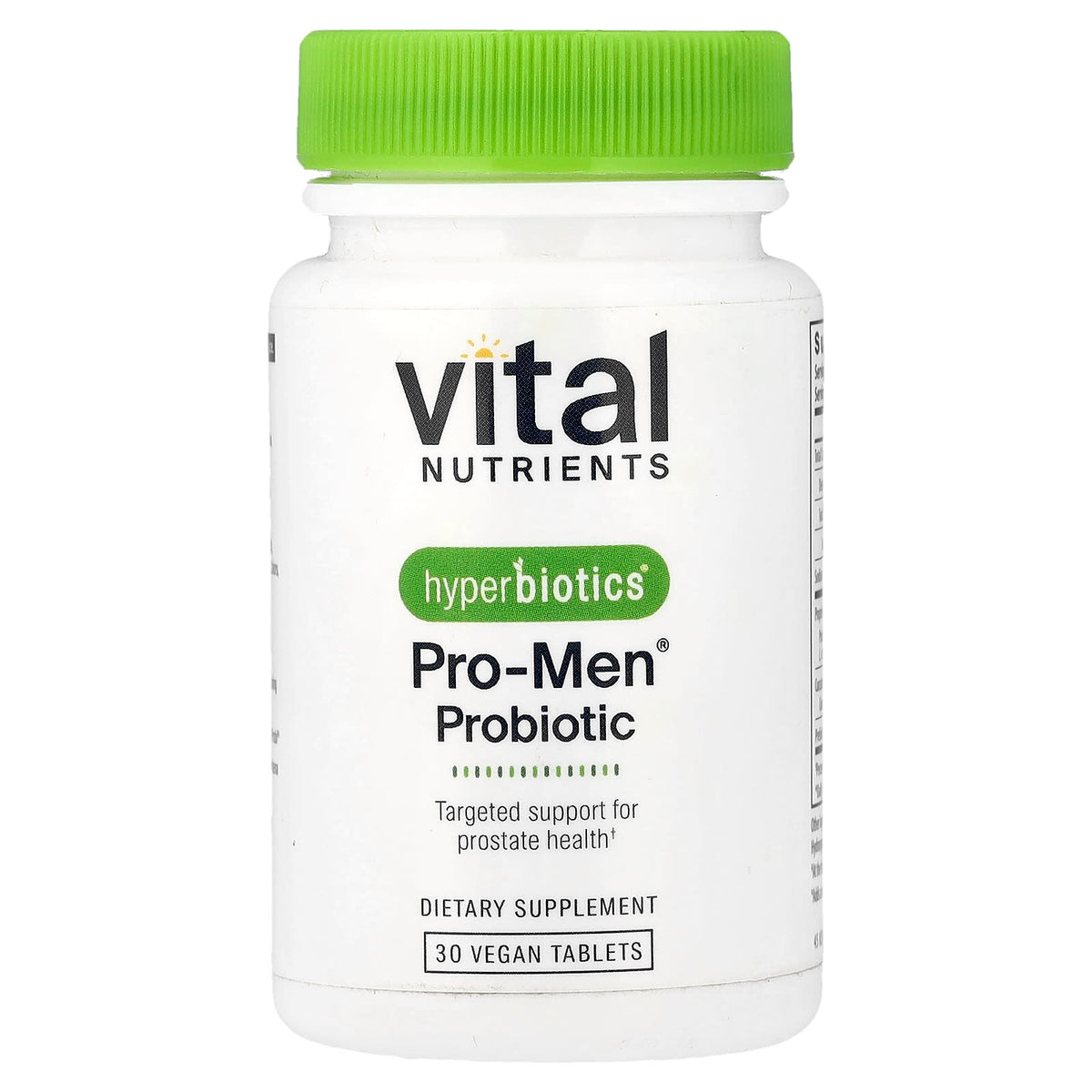 Vital Nutrients Hyperbiotics Pro-Men Probiotic 30 Vegan Tablets — product view