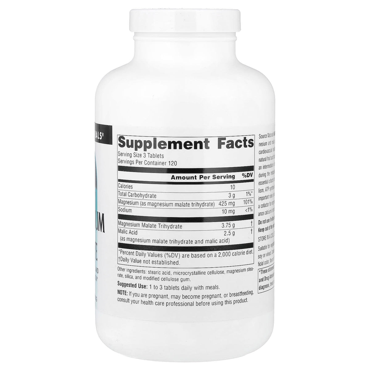 Source Naturals Magnesium Malate, 360 Tablets (1,250 mg per Tablet) — alternate product view