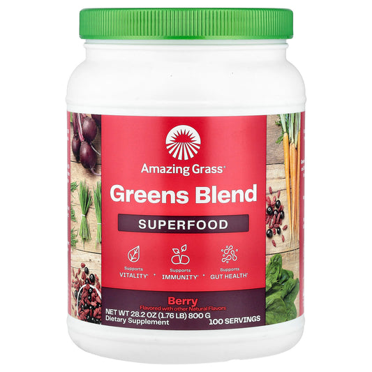 Amazing Grass Greens Blend Superfood, Berry, 800 g (1.76 lb)