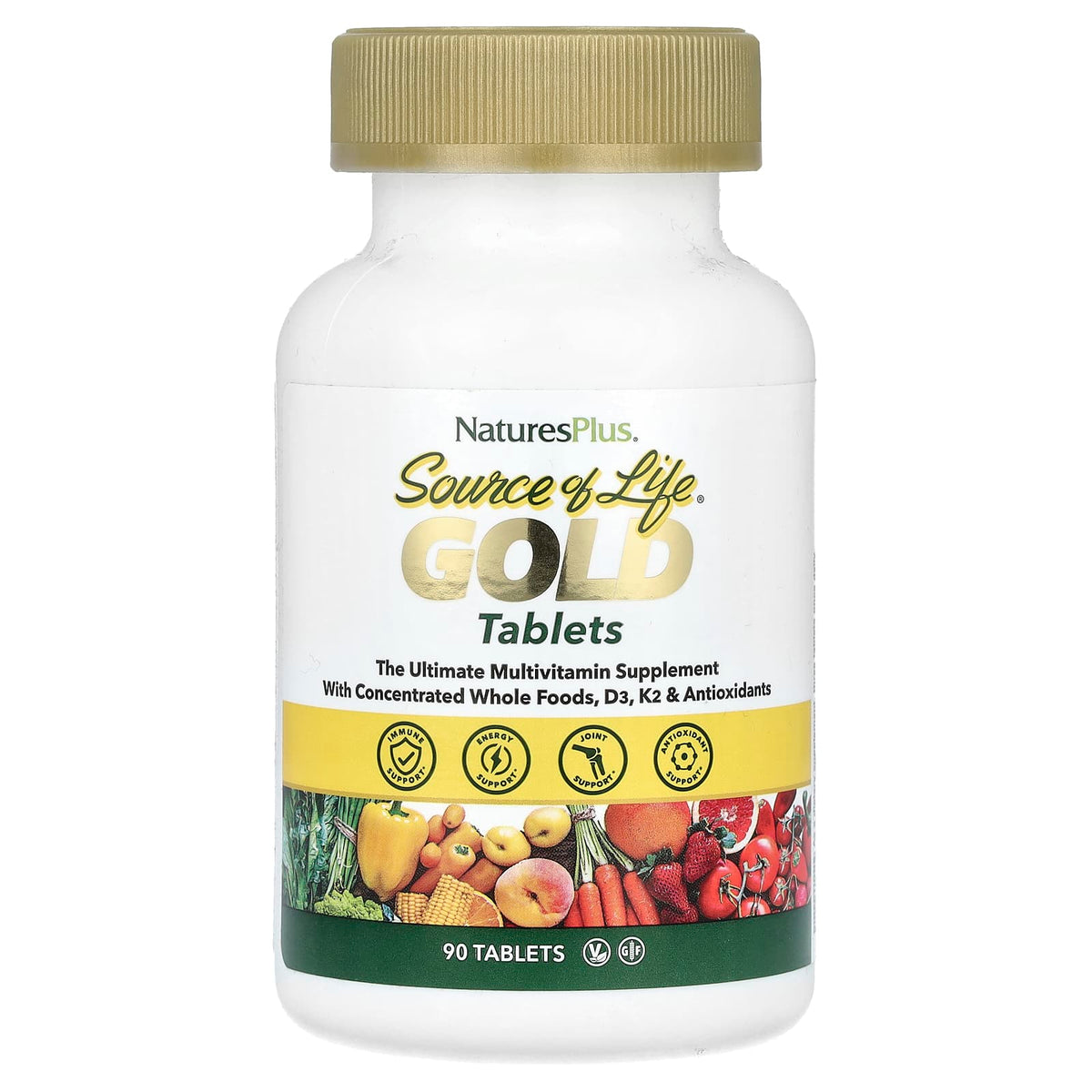 NaturesPlus Source of Life Gold Ultimate Multivitamin, 90 Tablets