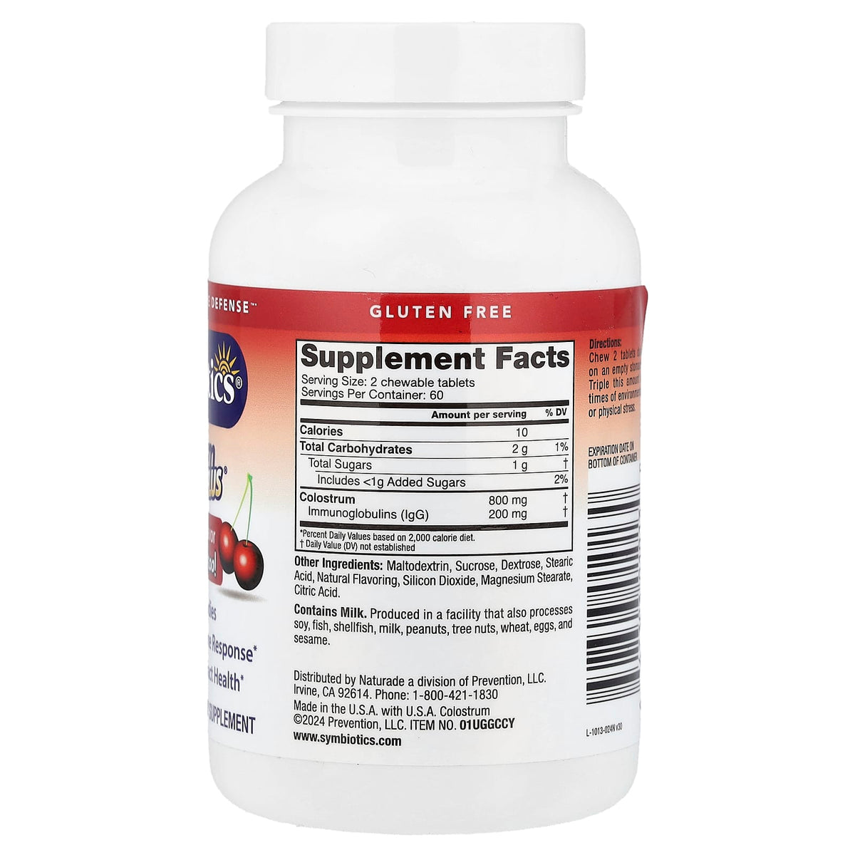 Symbiotics Colostrum Plus Chewables, Wild Cherry, 120 Chewable Tabs - view 2