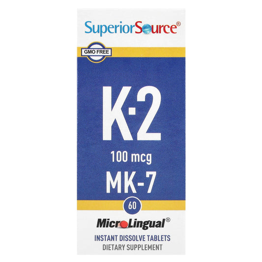 Superior Source Vitamin K-2, 100 mcg, 60 MicroLingual Instant Dissolve Tablets